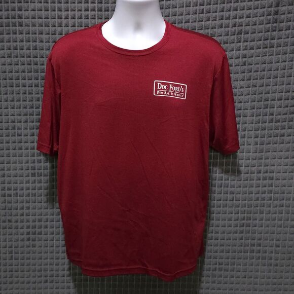 Doc Fords Lightweight Florida Tshirt MensLg Red Rum Bar Graphic Tee Fishing Thin - Picture 3 of 13